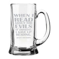 Gave Up Reading Funny Personalised Engraved Beer Mug