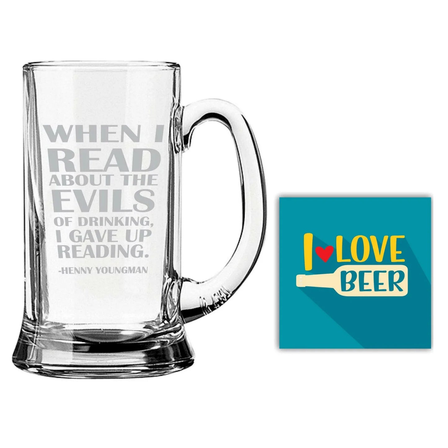 Gave Up Reading Engraved Beer Mug