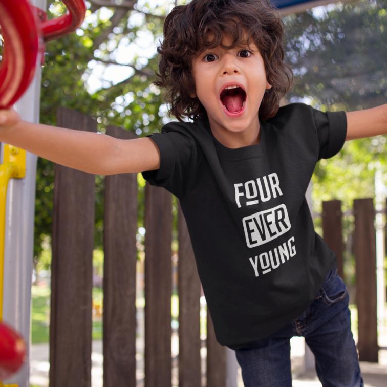 Four Ever Young Printed Boys T-Shirt