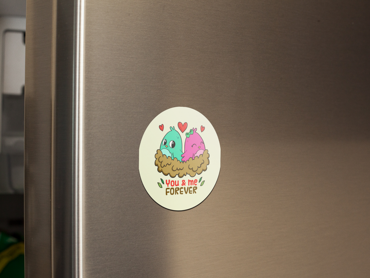 fridge-magnet-mockup-on-a-metallic-fridge-door-a14799
