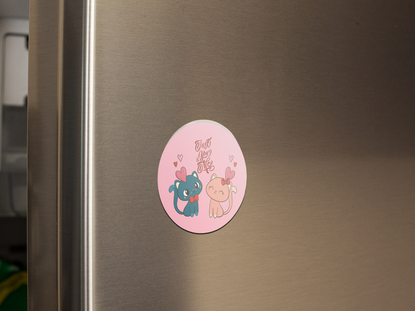 fridge-magnet-mockup-on-a-metallic-fridge-door-a14799