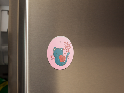 fridge-magnet-mockup-on-a-metallic-fridge-door-a14799