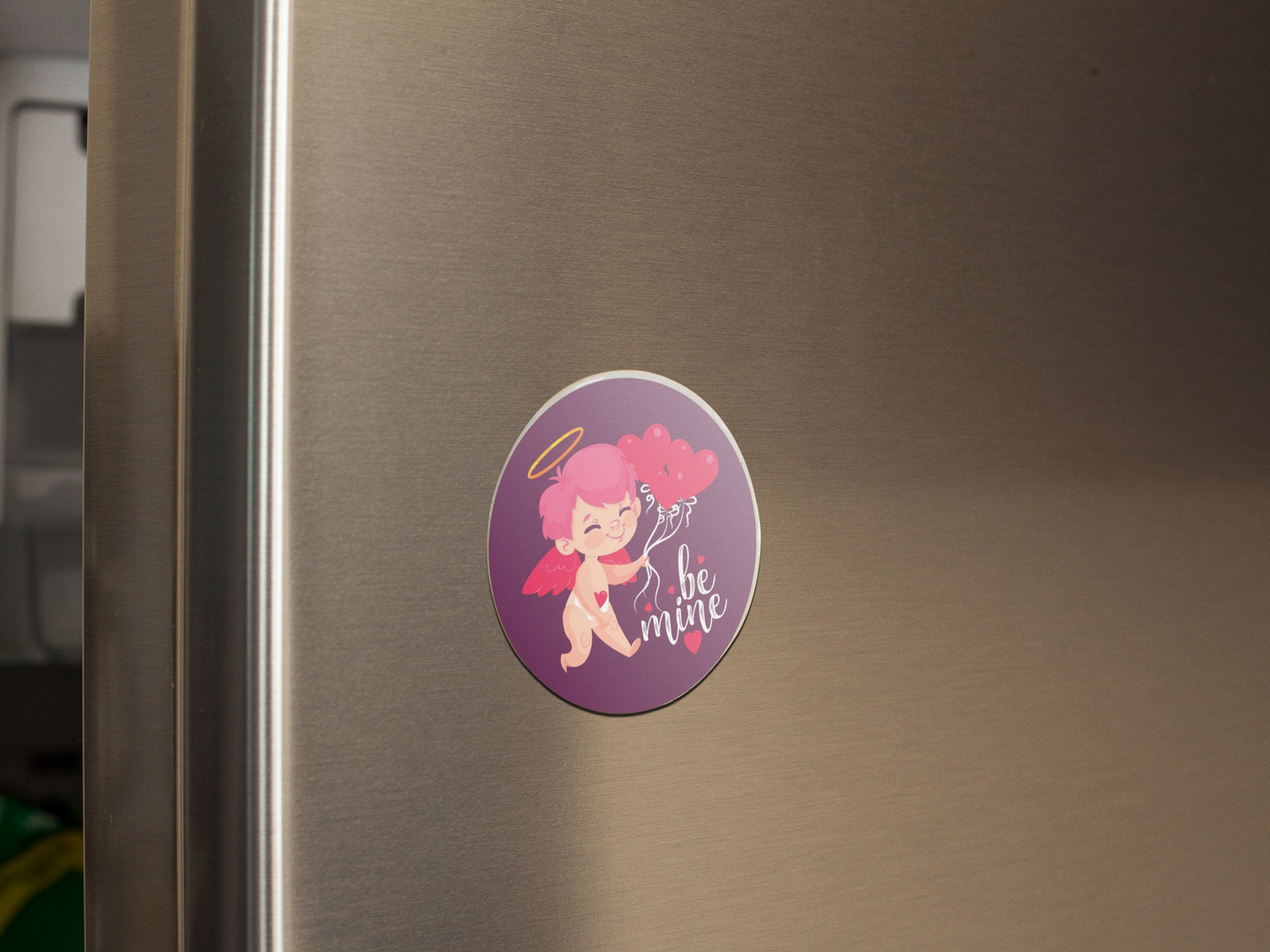 fridge-magnet-mockup-on-a-metallic-fridge-door-a14799
