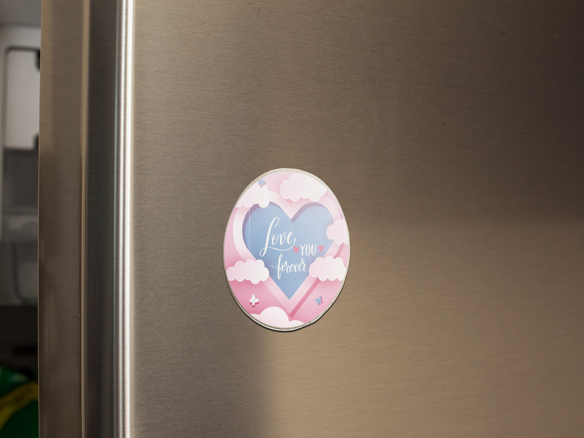 fridge-magnet-mockup-on-a-metallic-fridge-door-a14799