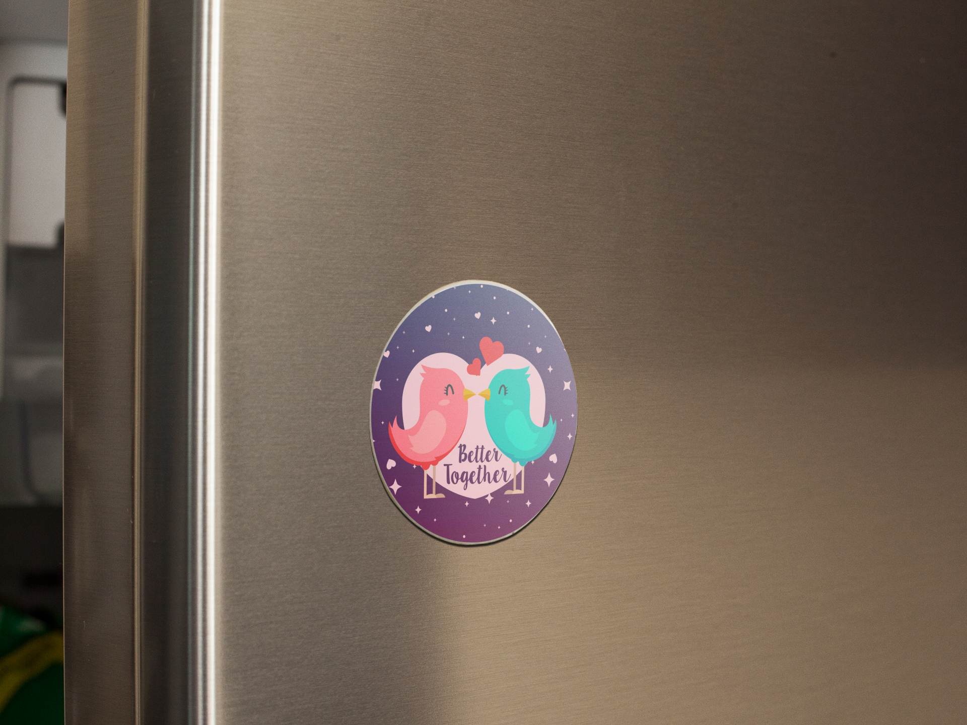 fridge-magnet-mockup-on-a-metallic-fridge-door-a14799
