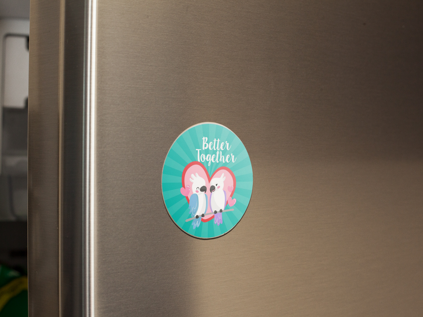 fridge-magnet-mockup-on-a-metallic-fridge-door-a14799
