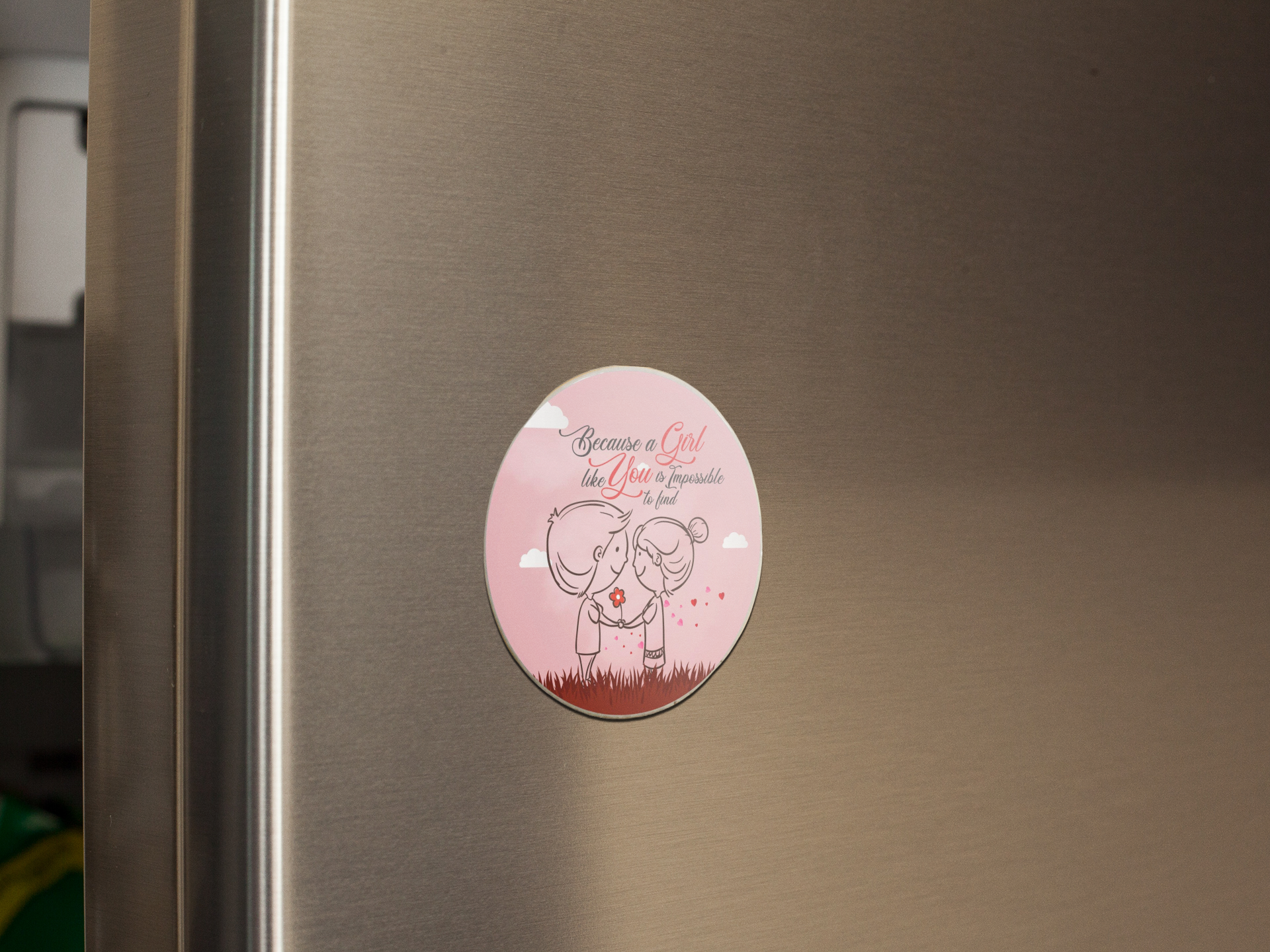 fridge-magnet-mockup-on-a-metallic-fridge-door-a14799