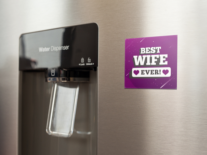 fridge-magnet-mockup-on-a-metallic-fridge-near-the-water-dispenser-a14790