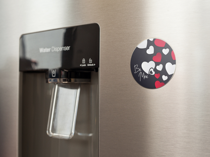 fridge-magnet-mockup-on-a-metallic-fridge-near-the-water-dispenser-a14790