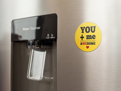 fridge-magnet-mockup-on-a-metallic-fridge-near-the-water-dispenser-a14790