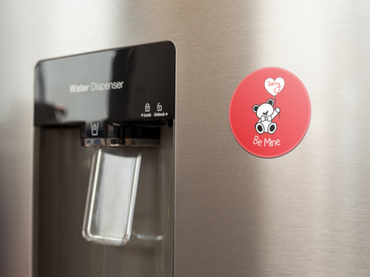 fridge-magnet-mockup-on-a-metallic-fridge-near-the-water-dispenser-a14790