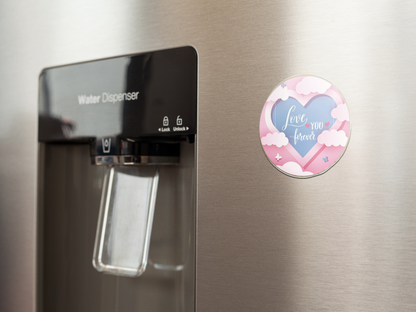 fridge-magnet-mockup-on-a-metallic-fridge-near-the-water-dispenser-a14790