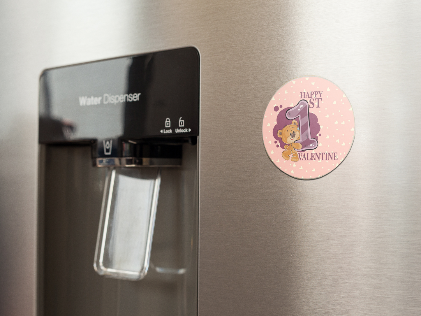 fridge-magnet-mockup-on-a-metallic-fridge-near-the-water-dispenser-a14790