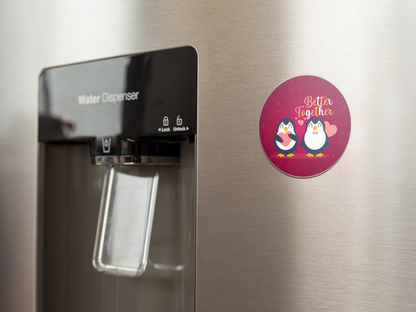 fridge-magnet-mockup-on-a-metallic-fridge-near-the-water-dispenser-a14790