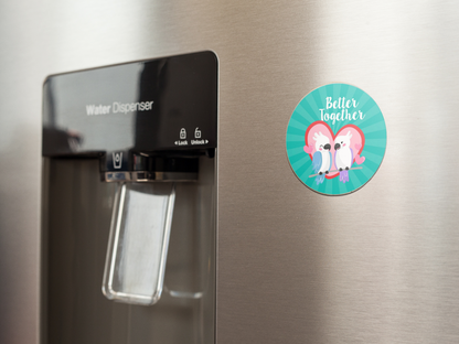 fridge-magnet-mockup-on-a-metallic-fridge-near-the-water-dispenser-a14790
