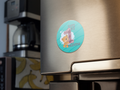 My 1st Valentine Blue Panda Fridge Magnet - Couple Gift
