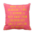 Funny Kid Headache Cushion Cover - Humorous Gift for Mom