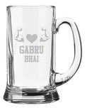 Gabru Brother Engraved Beer Mug - Personalised Rakhi Gift