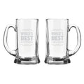 World's Best Boyfriend & Girlfriend Engraved Beer Mugs, Set of 2