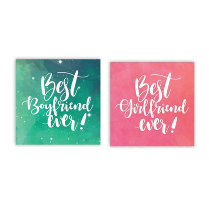 Worlds Best Boyfriend and Girlfriend Engraved Beer Mug