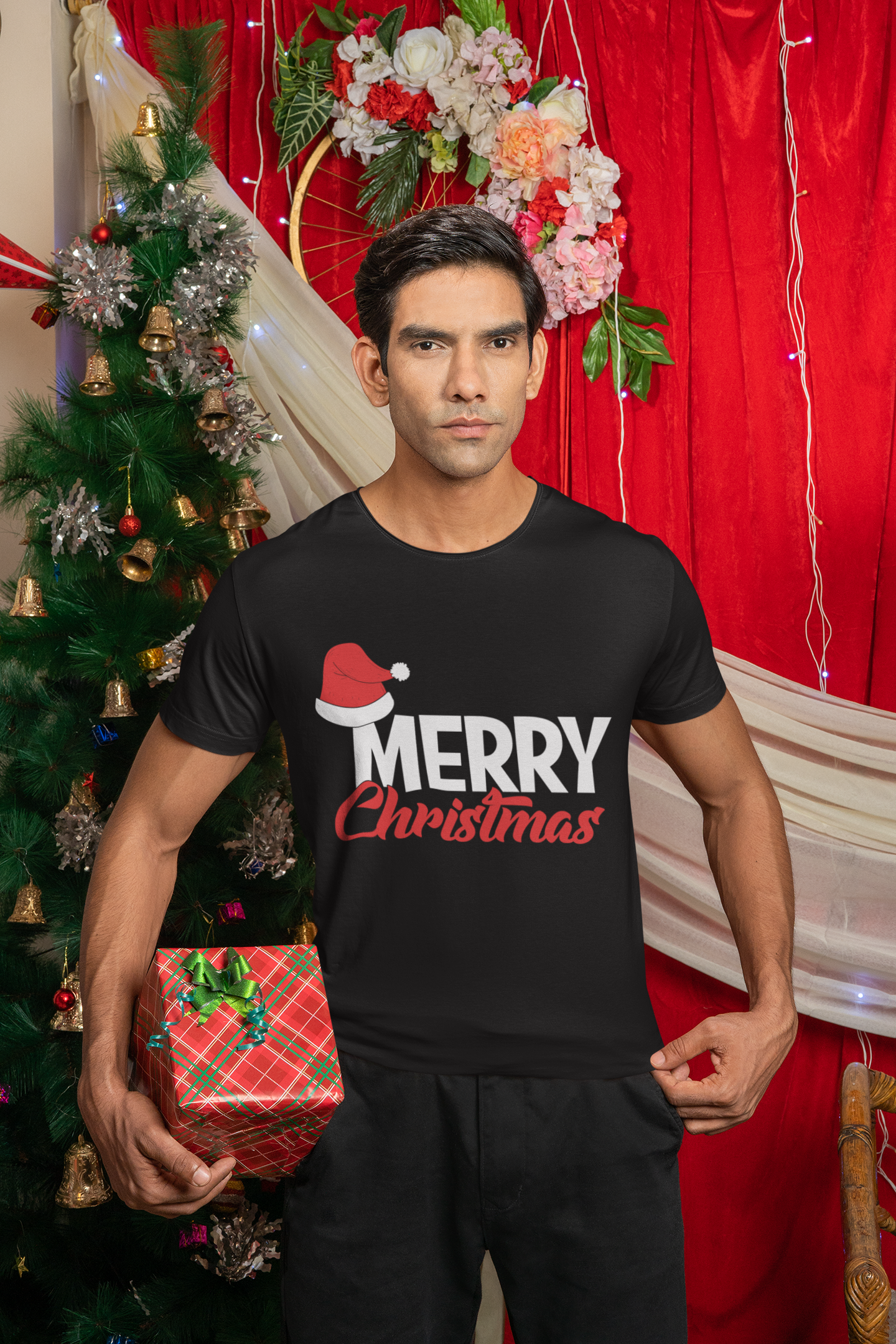 gildan-t-shirt-mockup-featuring-a-serious-man-celebrating-christmas-m30617