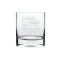 Handsome Cool Dad Whiskey Glass With Coaster 325ml