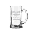 Awesome Husband Engraved Beer Mug - Romantic Gift for Him