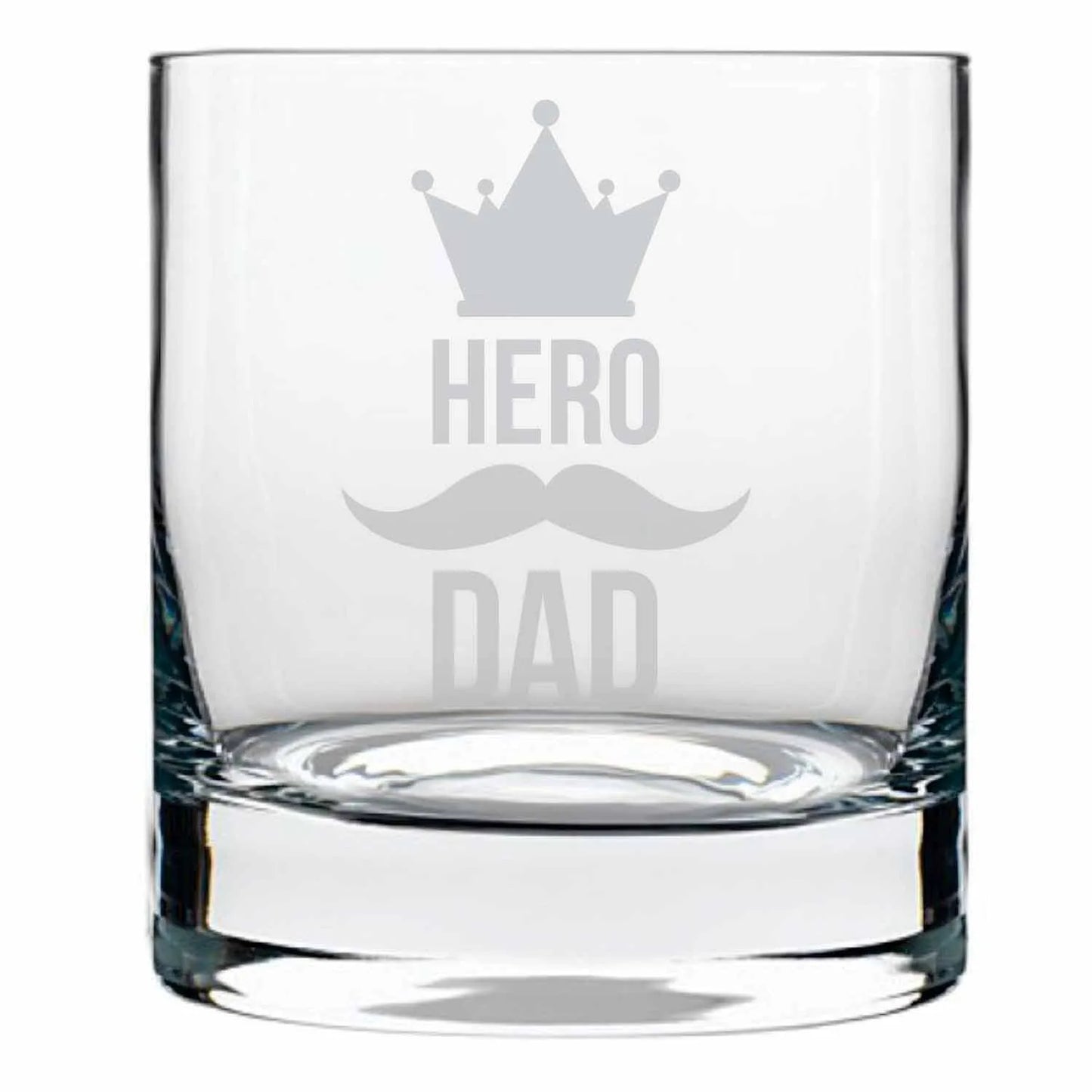 Hero Dad Engraved Whiskey Glass