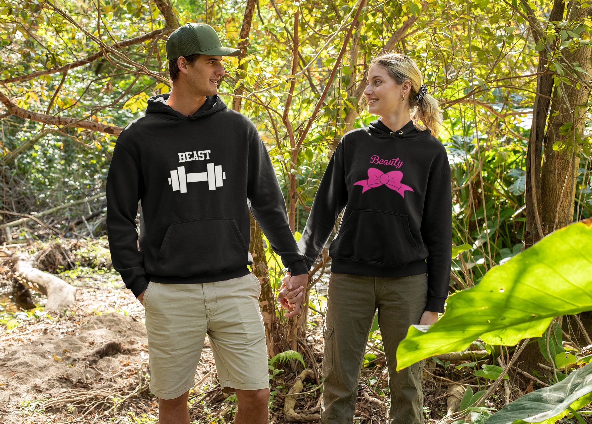 hoodie-mockup-of-a-couple-holding-hands-in-the-woods-32225-2