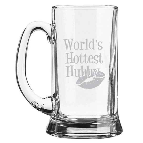 Worlds Hottest Husband Engraved Beer Mug