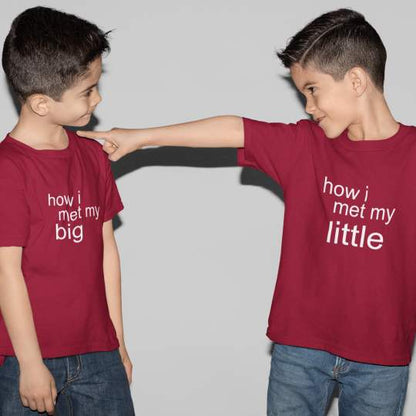 How I Met My Big Little Brother Printed Cotton T-Shirt