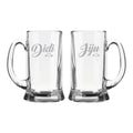 Didi Jiju Hearts Personalised Engraved Beer Mug