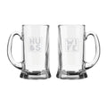 Hubs & Wife Engraved Beer Mugs, Set of 2