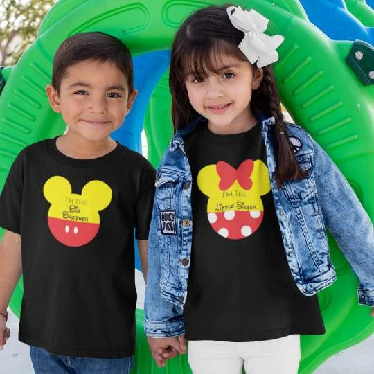 Micky Minnie Big Brother Little Sister T-Shirt