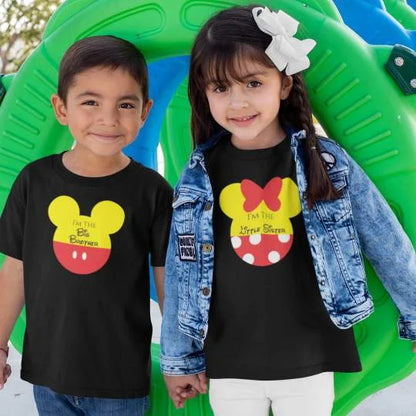 Micky Minnie Big Brother Little Sister T-Shirt