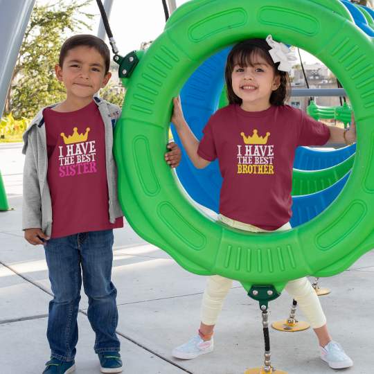 I Have Best Brother Sister Brother Printed Cotton T-Shirt's