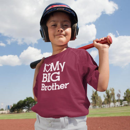 I Love My Big Brother Kids Printed T-Shirt