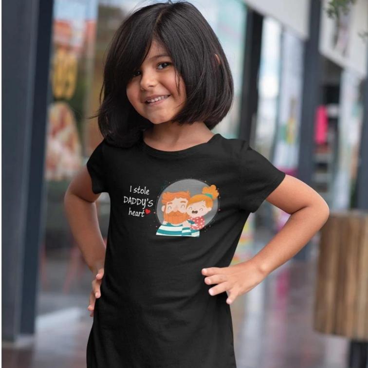 Stole Heart Dad and Daughters Family T-Shirts