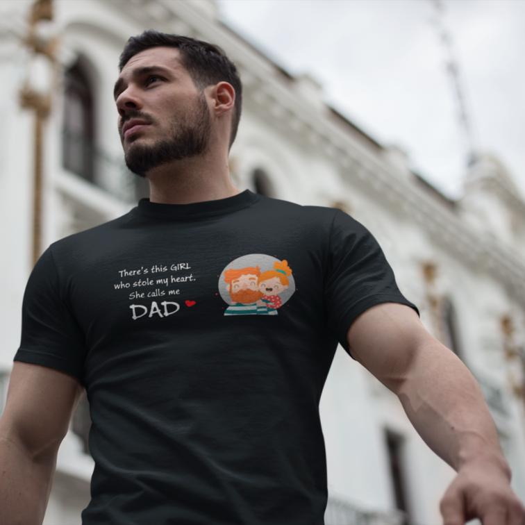Stole Heart Dad and Daughters Family T-Shirts