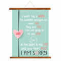 I Won't Say a Word Personalised Sorry Scroll Greeting Card