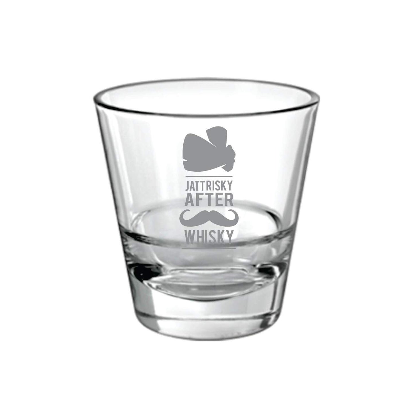 Jatt Risky After Whisky Engraved Whiskey Glass