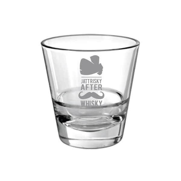 Jatt Risky After Whisky Engraved Whiskey Glass