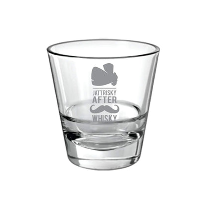 Jatt Risky After Whisky Engraved Whiskey Glass
