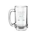 Don't Judge Beer by Standard Size Engraved Beer Glass Mug
