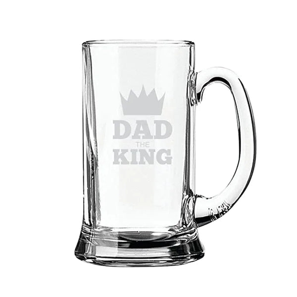 Dad The King Engraved Beer Mug