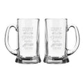 Couple Stays Together Engraved Beer Mug Set for Two