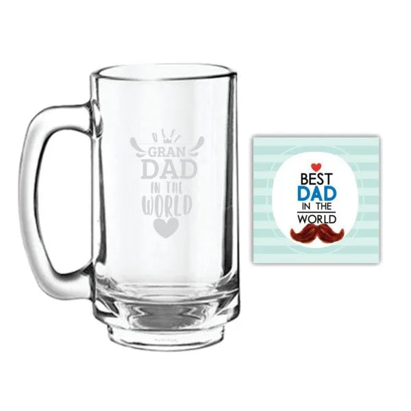 Gran Dad in The World Engraved Beer Mug