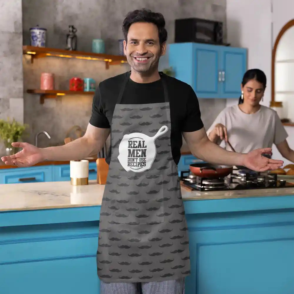 Real Men Don’t Use Recipes Apron With Chef Hat
