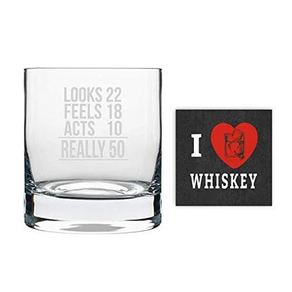 Looks Feels Acts Really Engraved Whiskey Glass
