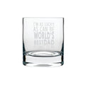 World's Best Dad Belongs to Me Whiskey Glass Gift